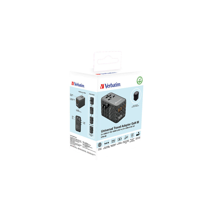 Adaptor Verbatim Black Grey 100 W-4