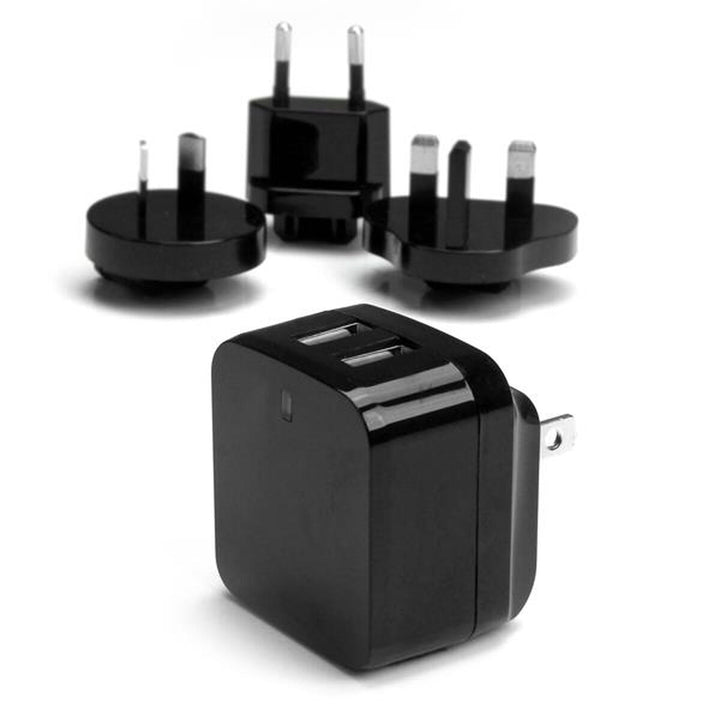 Wall Charger Startech USB2PACBK            Black-3