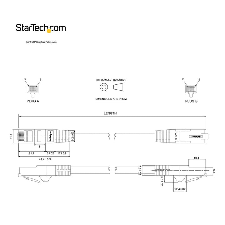 UTP Category 6 Rigid Network Cable Startech N6PATC7MWH White 7 m-1
