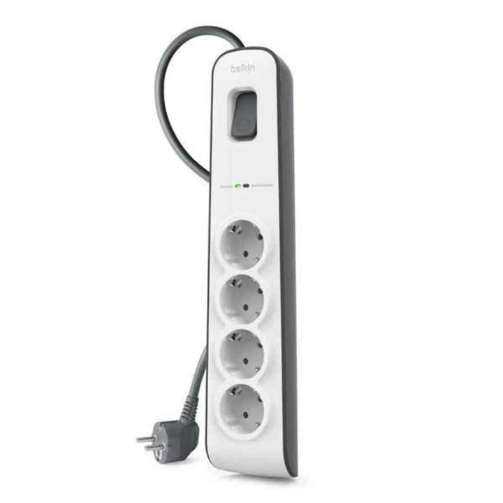 4-socket plugboard with power switch Belkin BSV400VF2M White-0