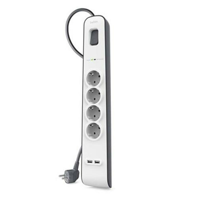 4-socket plugboard with power switch Belkin BSV401VF2M USB x 2 (2 m)-0