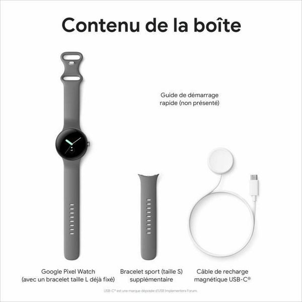 Smartwatch Google Grey Silver 1,2" 1,6"-10