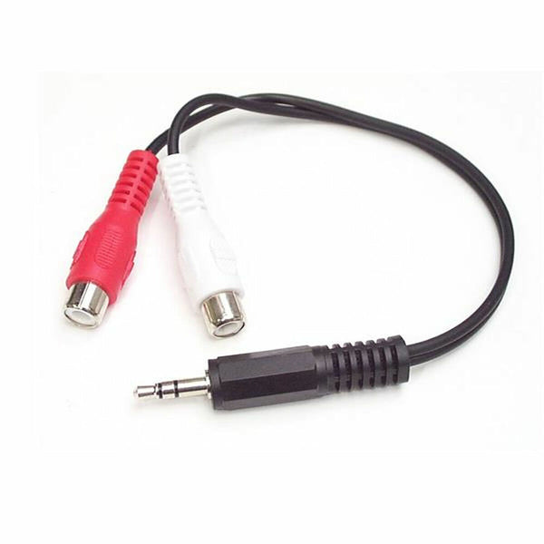 Audio Jack to RCA Cable Startech MUMFRCA Black 0,15 m-0