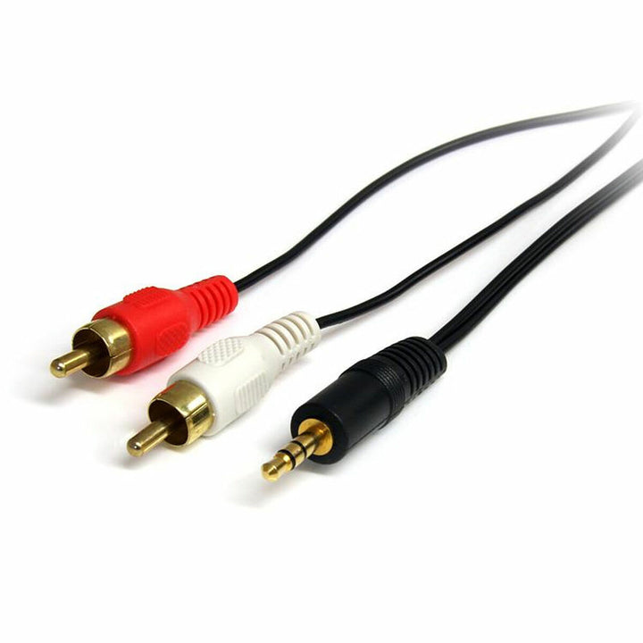 Audio Jack (3.5mm) to 2 RCA Cable Startech MU3MMRCA Black-2