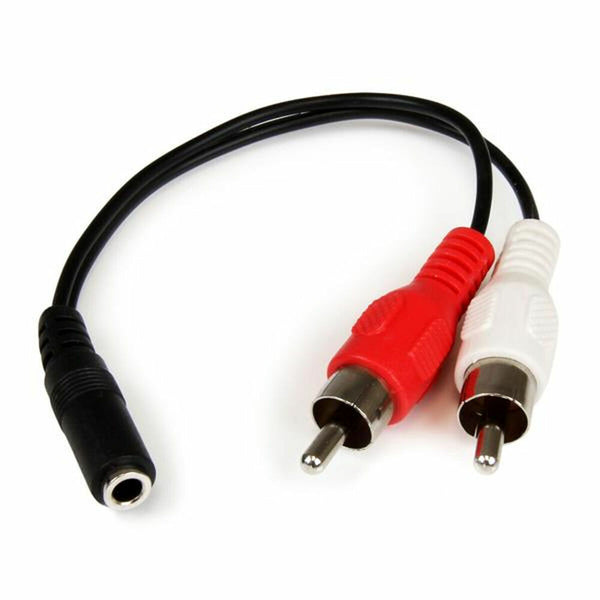 Audio Jack (3.5mm) to 2 RCA Cable Startech MUFMRCA              Black 0,15 m-0