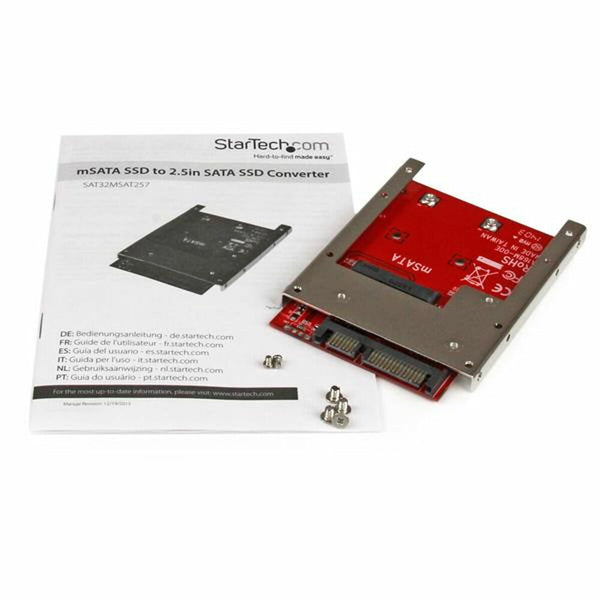 Adaptor SSD Startech SAT32MSAT257 Red Silver SSD mSATA-0