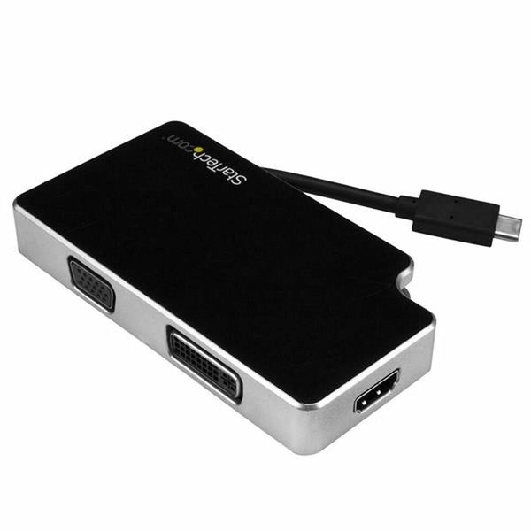 USB C to VGA/HDMI/DVI Adapter Startech CDPVGDVHDB           Silver-0