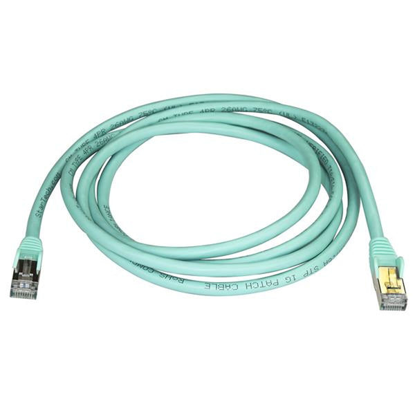 UTP Category 6 Rigid Network Cable Startech 6ASPAT2MAQ 2 m Blue Turquoise-0