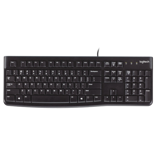 Keyboard Logitech K120 Black Spanish Qwerty Qwerty US-0