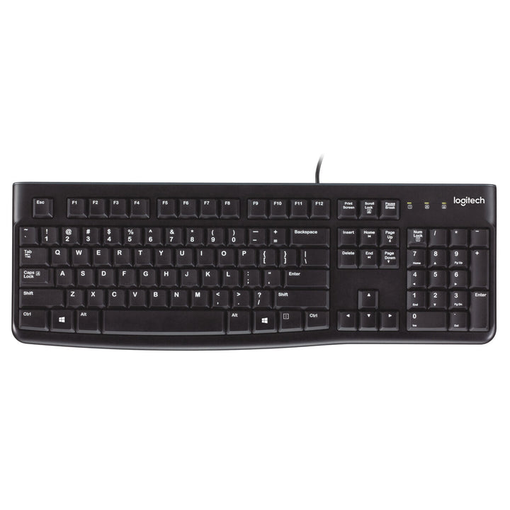 Keyboard Logitech K120 Black Spanish Qwerty Qwerty US-0