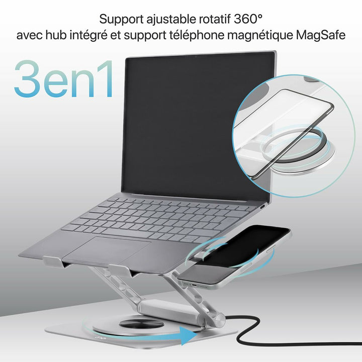Notebook Stand T'NB iClick Metal Modern 360º rotation-8