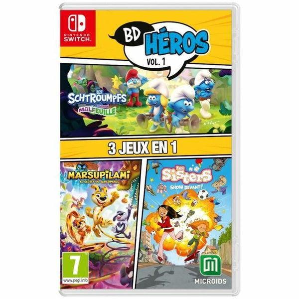 Video game for Switch Microids 3 in 1: Marsupilami + Les Sisters + The Smurfs: Village Party (FR)-0