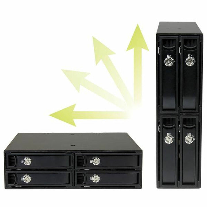 Rack Startech SATSASBP425 Black Portable 2,5"-1