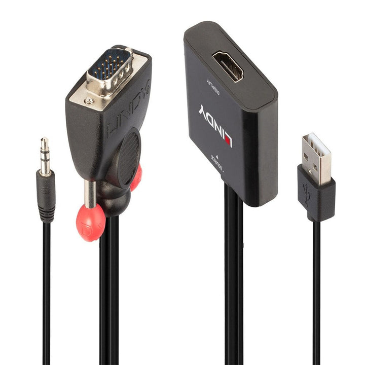 VGA to HDMI Adapter with Audio LINDY 38284 Black-1