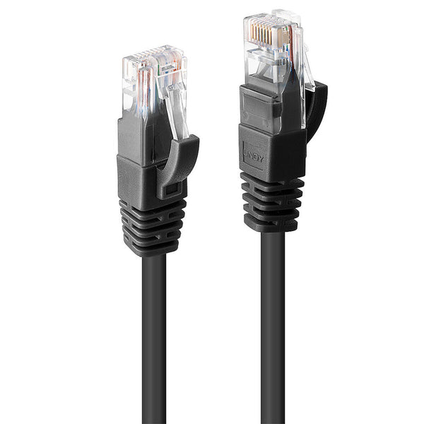 UTP Category 6 Rigid Network Cable LINDY 48077 Black 1 m 1 Unit-0