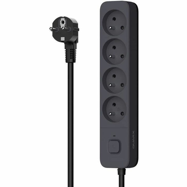 4-socket plugboard with power switch QUARX (1,5 m)-0