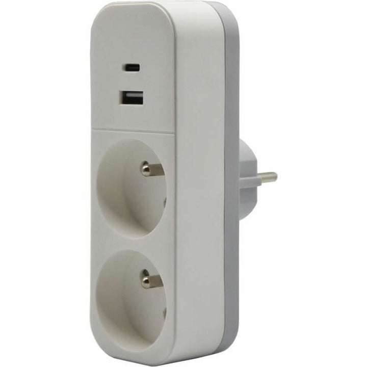 2-socket plugboard with power switch QUARX 3680 W-3