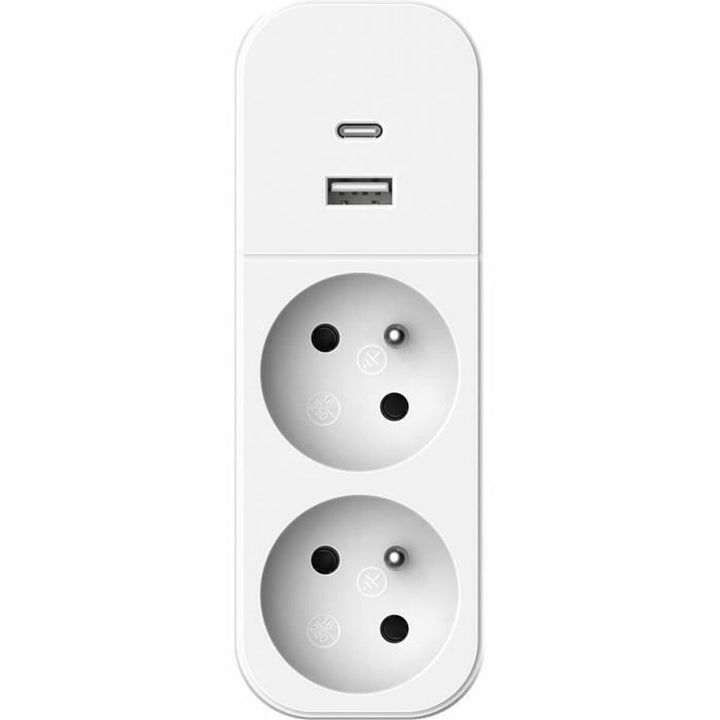 2-socket plugboard with power switch QUARX 3680 W-2