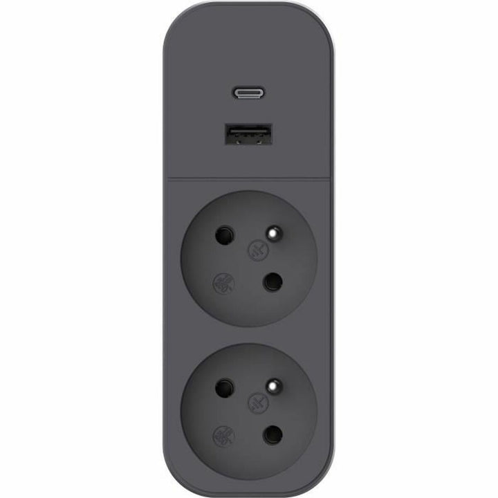 2-socket plugboard with power switch QUARX 3680 W-2