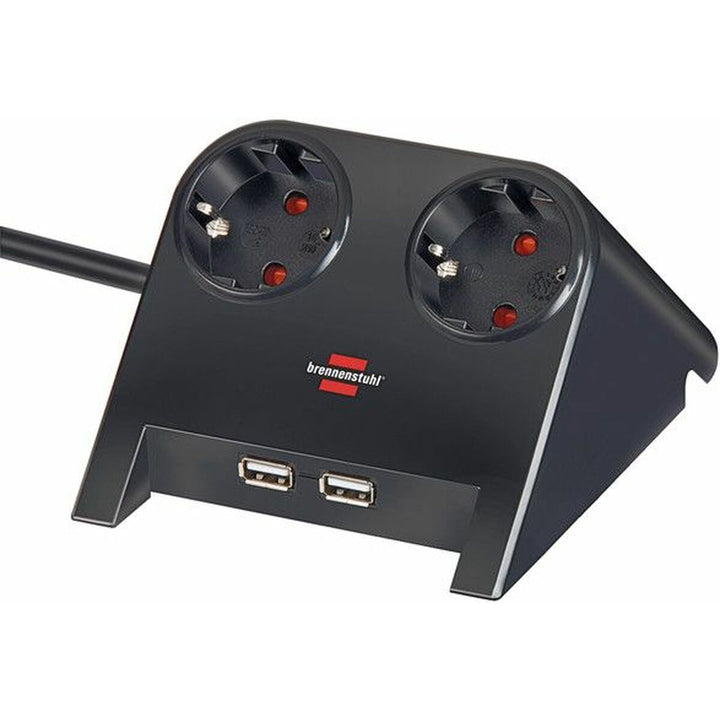 2-socket plugboard without power switch Brennenstuhl 1153520222 3600 W USB x 2 Tablecloth (1,8 m)-6