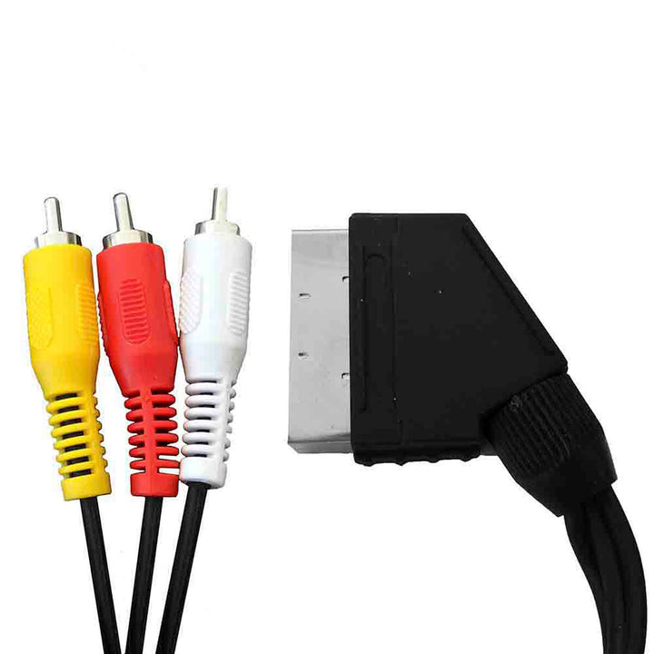 3 x RCA to SCART Cable EDM 51223 Euroconnector RCA-1