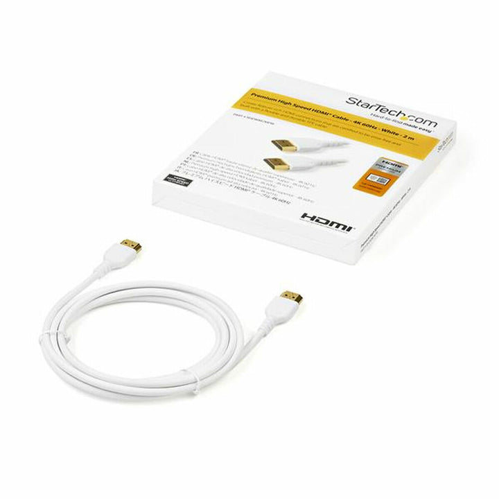 HDMI Cable Startech RHDMM2MPW            4K Ultra HD White (2 m)-1