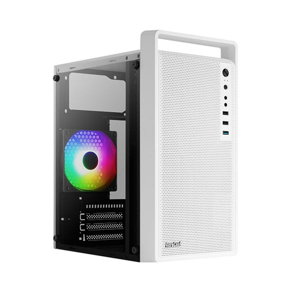 ATX Semi-tower Box Aerocool PGS CS-109-G-WT-v1 FRGB White-0