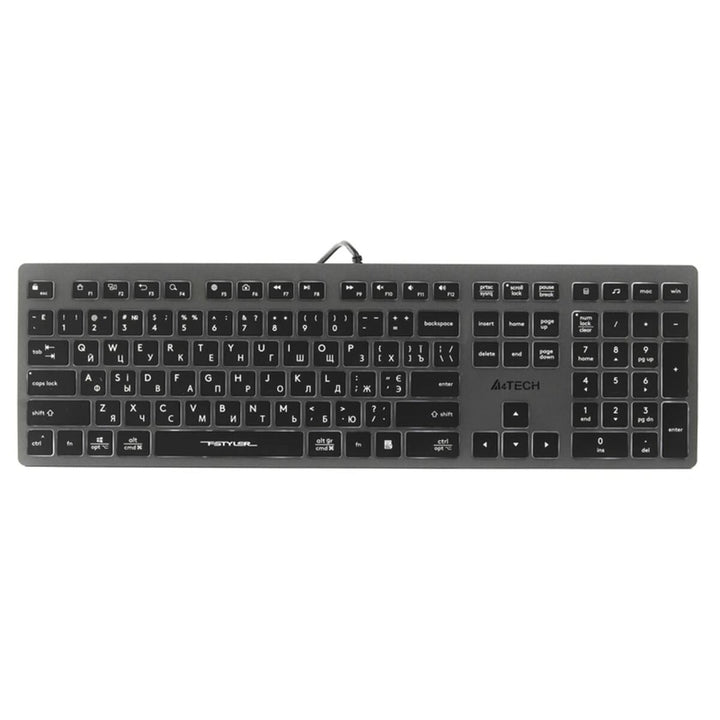 Keyboard A4 Tech A4TKLA47125 White Black Grey QWERTY-8