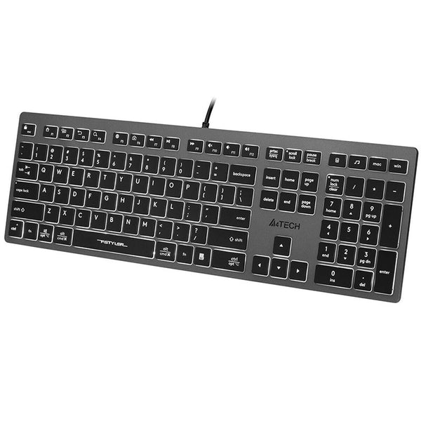 Keyboard A4 Tech A4TKLA47125 White Black Grey QWERTY-0