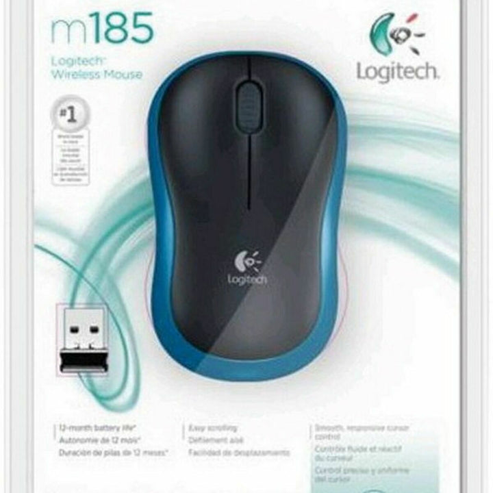 Mouse Logitech LGT-M185B Black Monochrome 1000 dpi-2