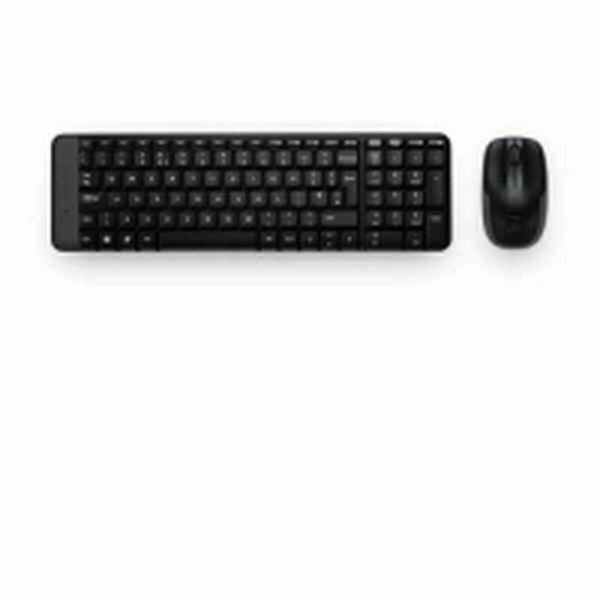 Keyboard and Wireless Mouse Logitech 920-003159 Black Spanish Qwerty-0