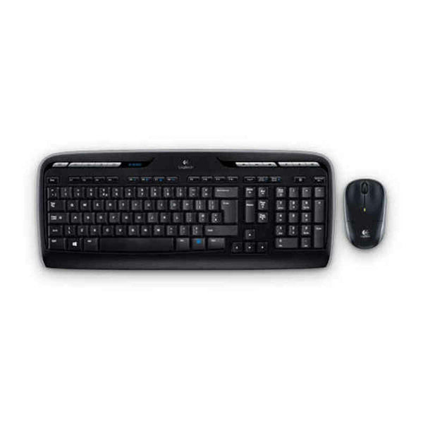 Keyboard and Wireless Mouse Logitech MK330 Black Spanish Qwerty-0