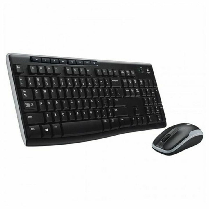 Keyboard and Wireless Mouse Logitech 920-004513 Black Spanish Qwerty QWERTY-0