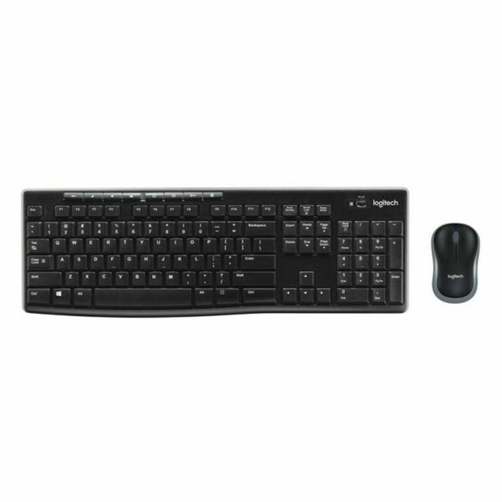 Keyboard and Wireless Mouse Logitech 920-004513 Black Spanish Qwerty QWERTY-13