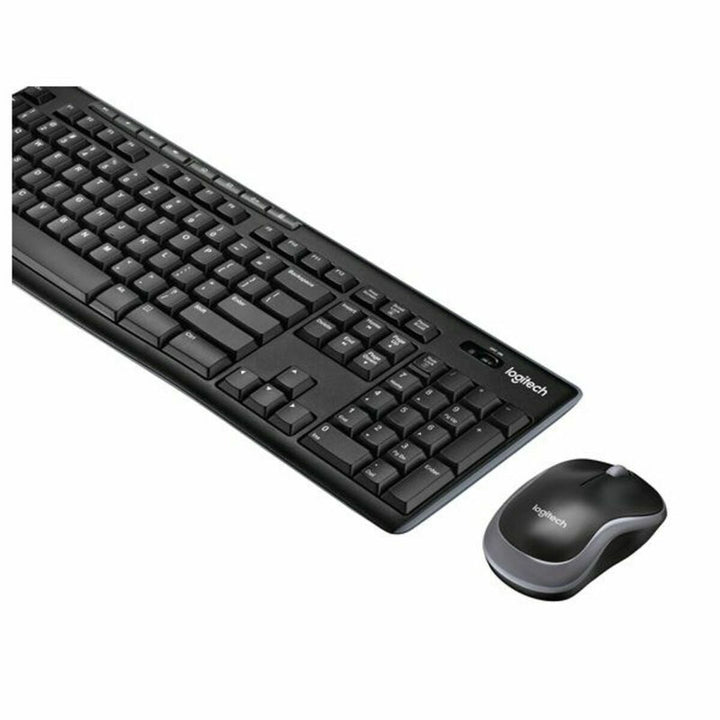 Keyboard and Wireless Mouse Logitech 920-004513 Black Spanish Qwerty QWERTY-12