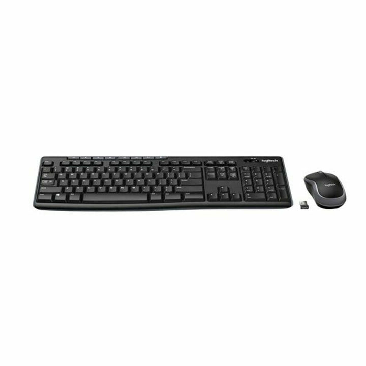 Keyboard and Wireless Mouse Logitech 920-004513 Black Spanish Qwerty QWERTY-11