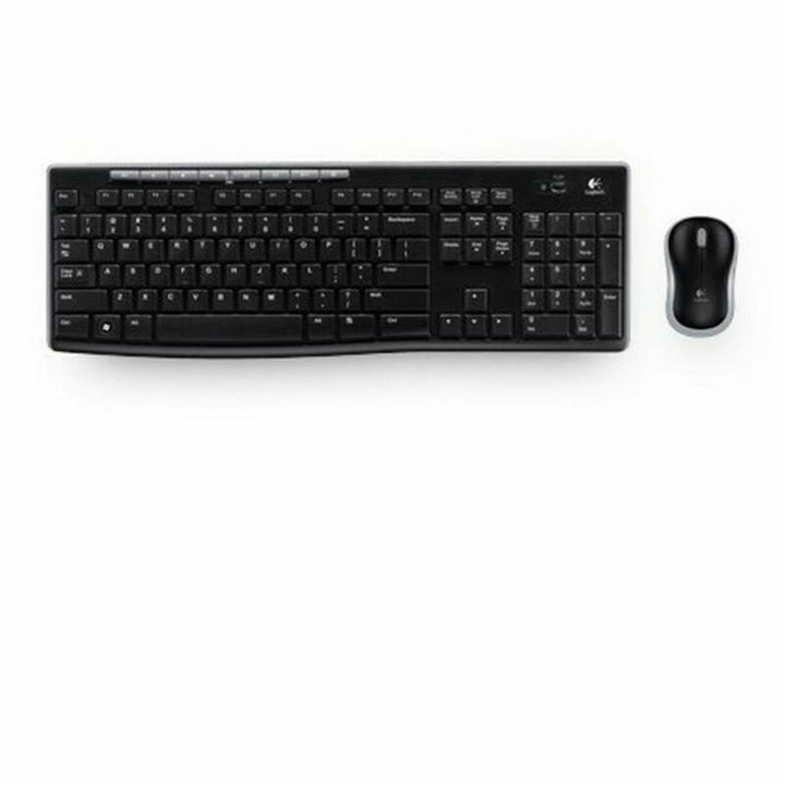 Keyboard and Wireless Mouse Logitech 920-004513 Black Spanish Qwerty QWERTY-1
