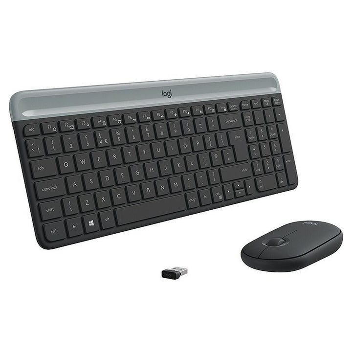 Keyboard and Mouse Logitech 920-009190 Black Grey French AZERTY-1