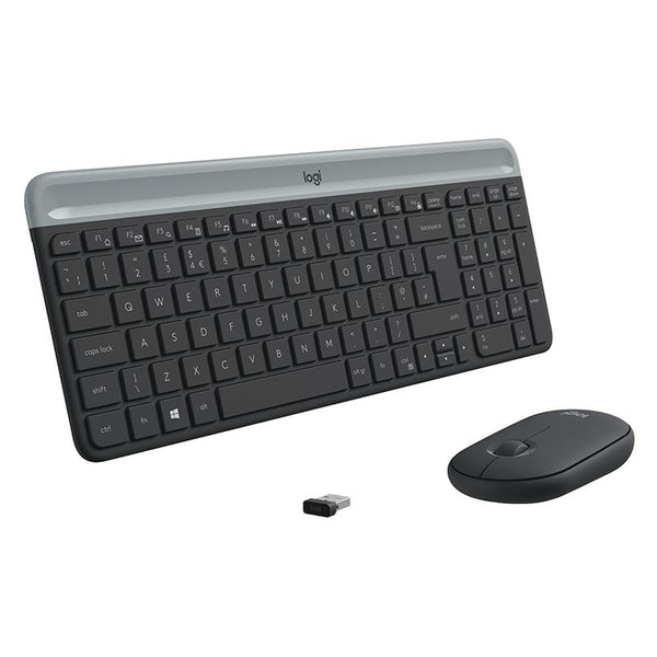 Keyboard and Mouse Logitech MK470 Grey Graphite Qwerty US-0