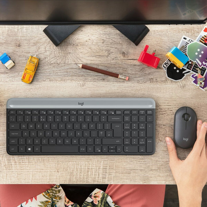 Keyboard and Mouse Logitech MK470 Grey Graphite Qwerty US-8