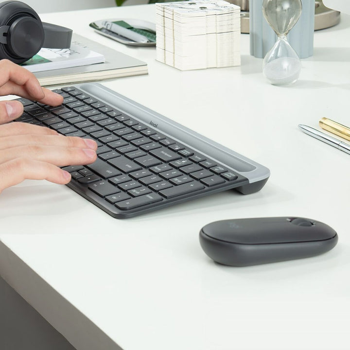 Keyboard and Mouse Logitech MK470 Grey Graphite Qwerty US-7