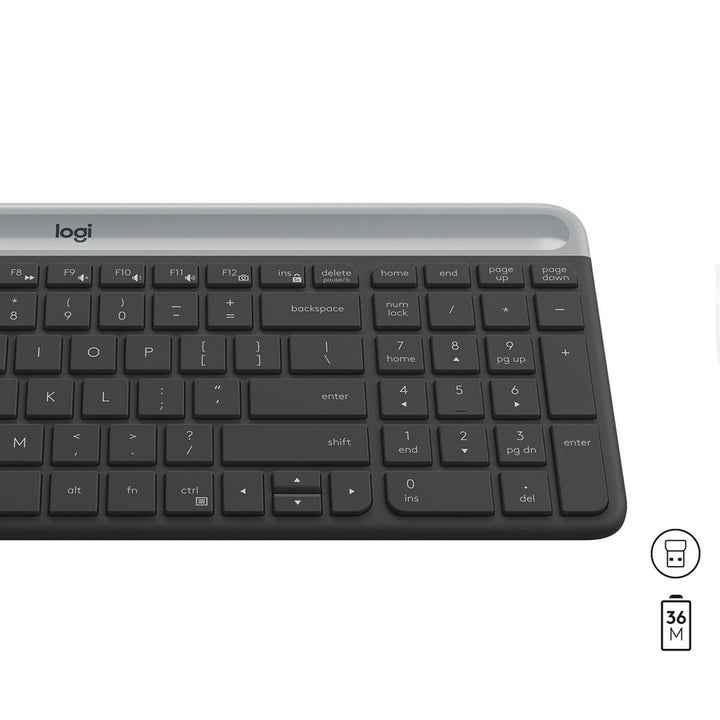 Keyboard and Mouse Logitech MK470 Grey Graphite Qwerty US-4
