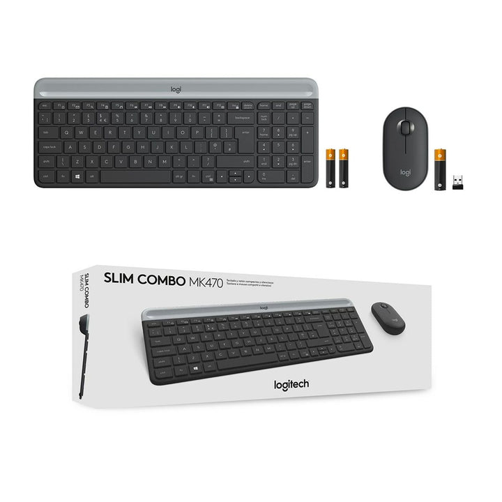 Keyboard and Mouse Logitech MK470 Grey Graphite Qwerty US-1