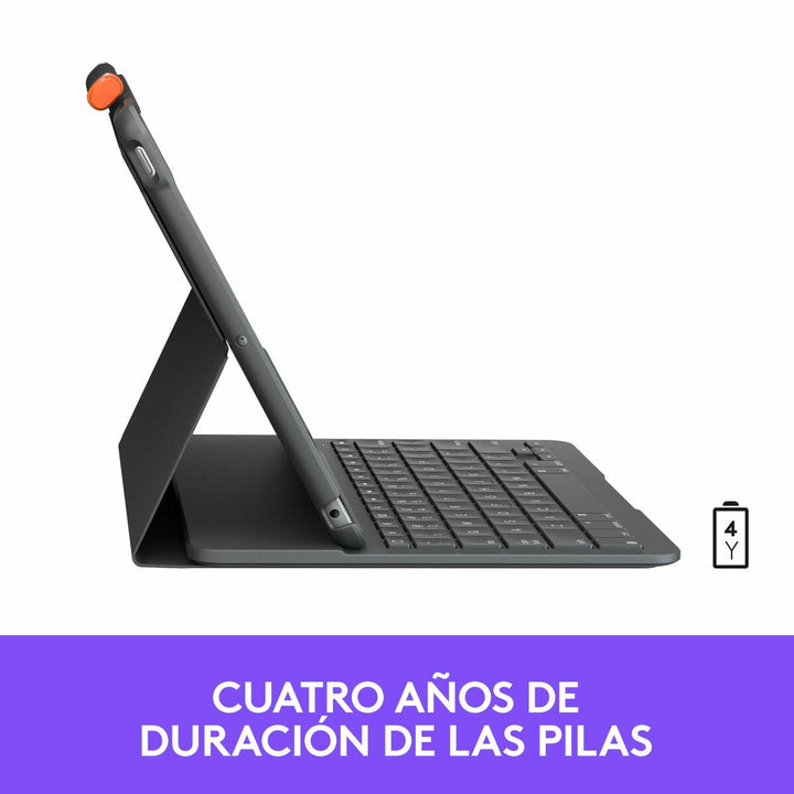 Case for Tablet and Keyboard Logitech 920-009478 Grey Graphite Spanish Qwerty QWERTY-6