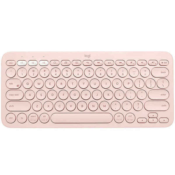 Wireless Keyboard Logitech K380  Pink Spanish Qwerty-0
