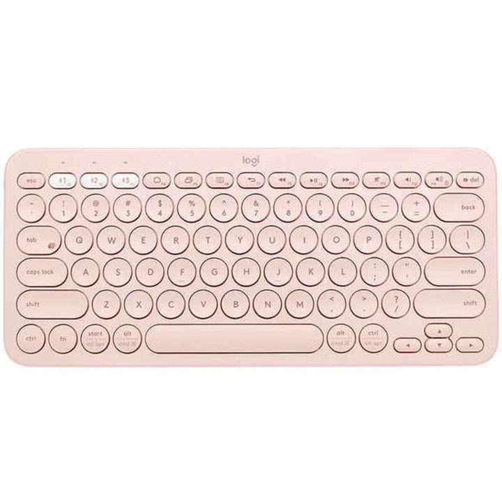 Wireless Keyboard Logitech K380  Pink Spanish Qwerty-0