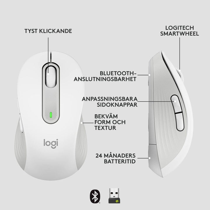 Wireless Mouse Logitech White 4000 dpi-14