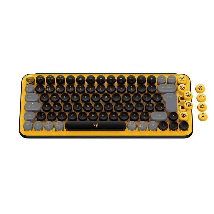 Keyboard Logitech POP French Yellow AZERTY-1