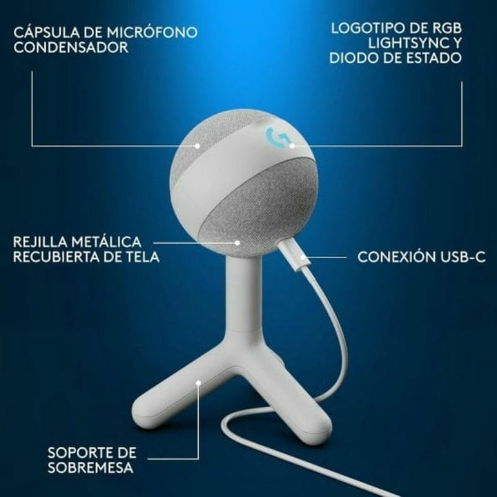 Microphone Logitech 988-000558 White-1