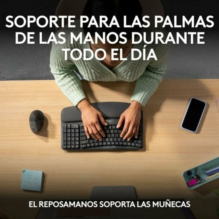 Keyboard Logitech 920-012296 Graphite Spanish QWERTY-11